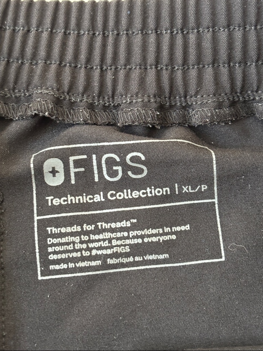 FIGS YOLA High Waisted Skinny Scrub Pants Black/Grey XLP - Picture 6 of 11